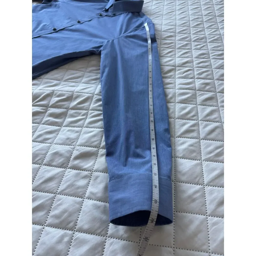 Banana Republic Non-Iron Tailored Slim Fit Blue Button Down Shirt Men’s L Cotton